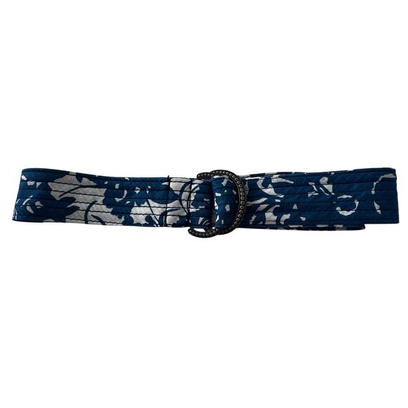 J. Crew Cotton Quilted Floral Belt - M/L - Adjustable - Picture 1 of 4
